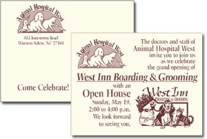 Animal Hospital West Open house invitation