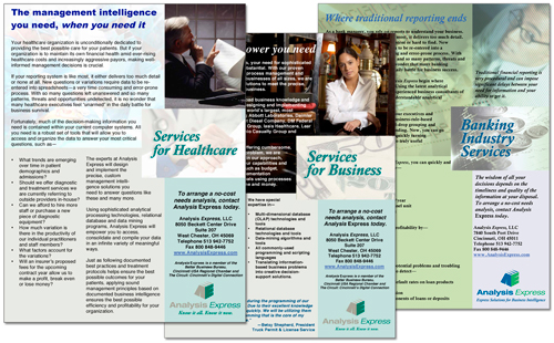 Analysis Express services flyers