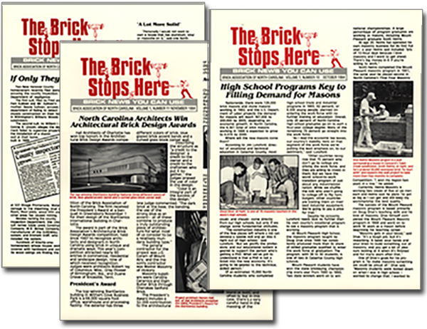 Brick Association of North Carolina monthly newsletter