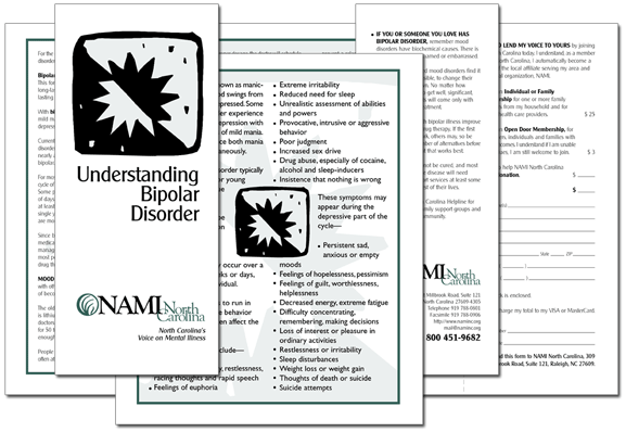 NAMI North Carolina Understanding Bipolar Disorder brochure