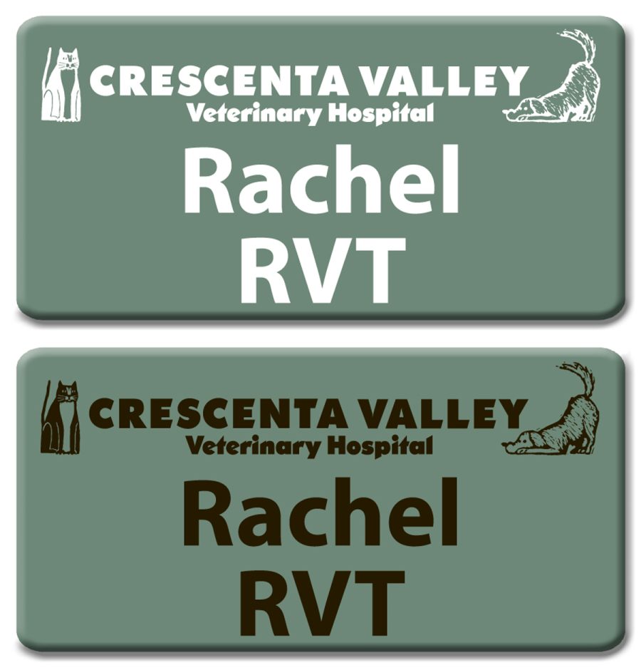 Crescenta Valley Veterinary Hospital Nametags
