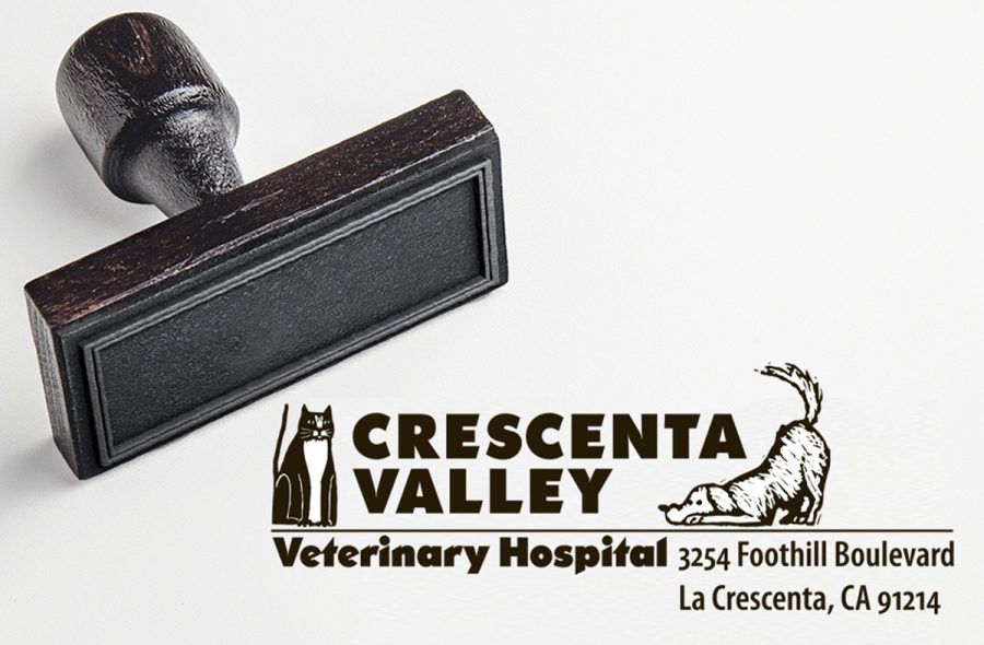Crescenta Valley Veterinary Hospital Rubber stamp