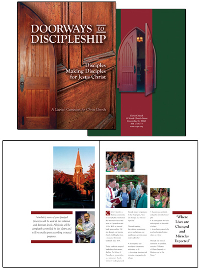 Christ Church Doorways to Discipleship campaign case statement brochure