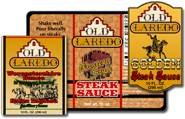 Golding Farms Food Old Laredo sauce labels
