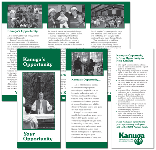 Kanuga Conferences, Inc., annual giving solicitation brochure