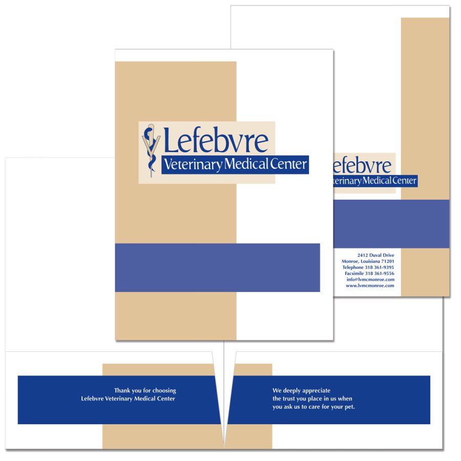 Lefebvre Veterinary Medical Center Pocket folder