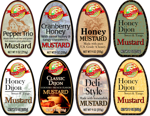 Golding Farms Foods private label mustard label concepts
