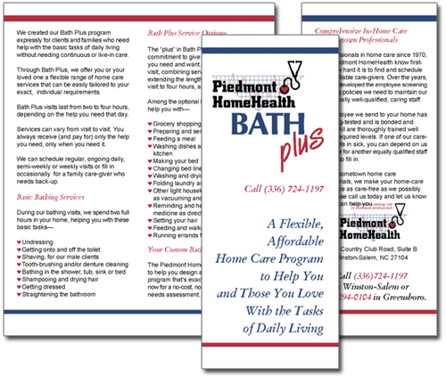 Piedmont HomeHealth Bath Plus service brochure