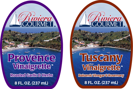 Riviera Gourmet salad dressing labels