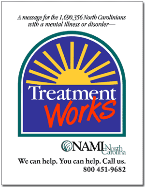 NAMI North Carolina 'Treatment Works' campaign poster
