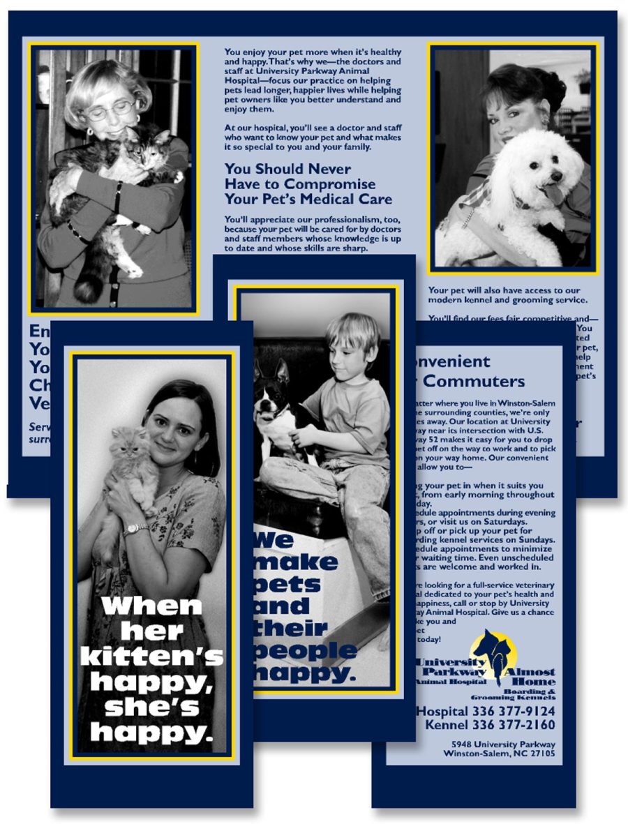 University Parkway Animal Hospital “When Her Kitten’s Happy, She’s Happy” brochure