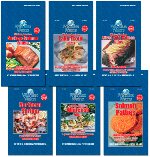 Wild Blue Waters seafood pouches