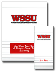 Winston-Salem State University student recruiting booklet and brochure covers